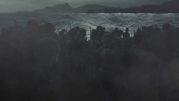 D-Day American Soldiers Sailing To Normandy In 1944