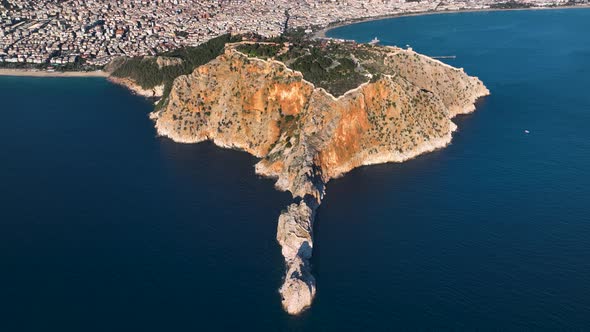 Panoramic Alanya Turkey Aerıal Vıew 4 K