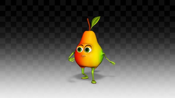 Dancing Pear Cartoon 3d Character