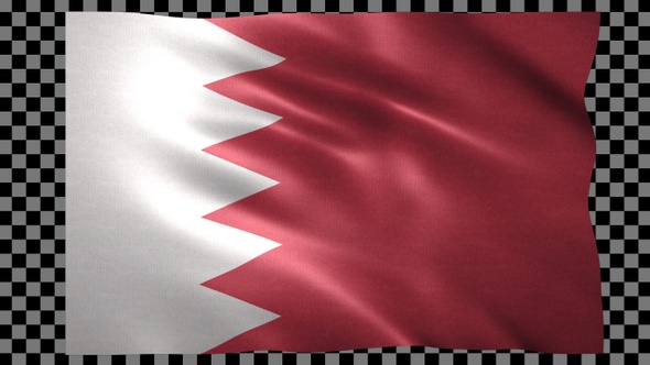 Bahrain waving flag looped