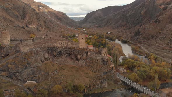 Khertvisi Fortress Tower.Zoom In