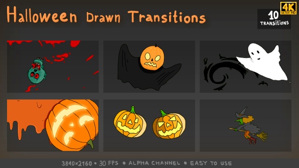 Halloween Drawn Transitions