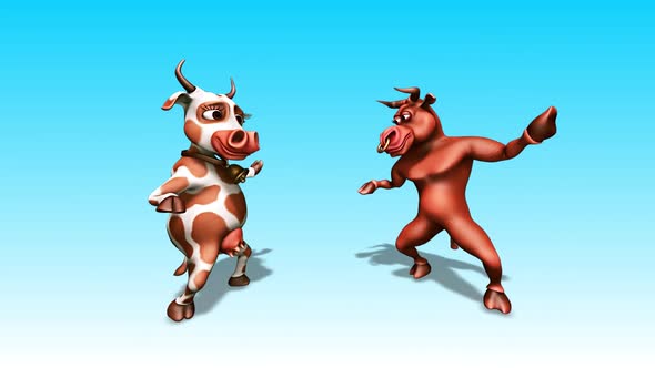  Bull and Cow - Fun Cartoon Dance 5