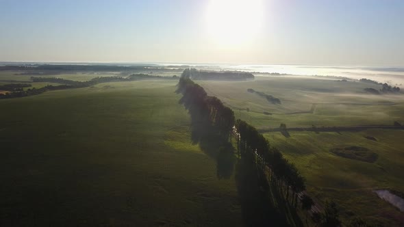 Road And Sunrise