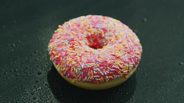 Pink Donut with Sprinkles 