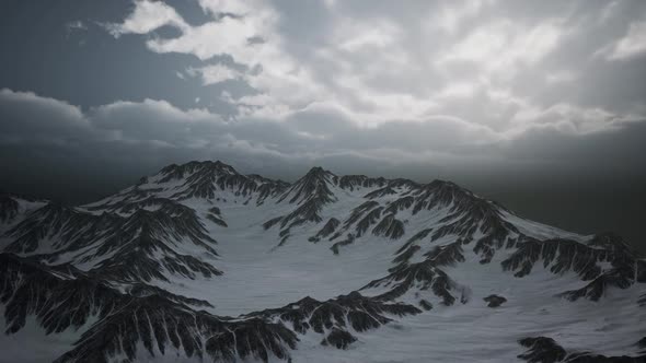 High Altitude Peaks and Clouds