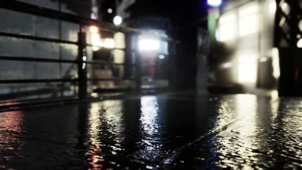 Neon Bokeh Lights at Rainy Night alt