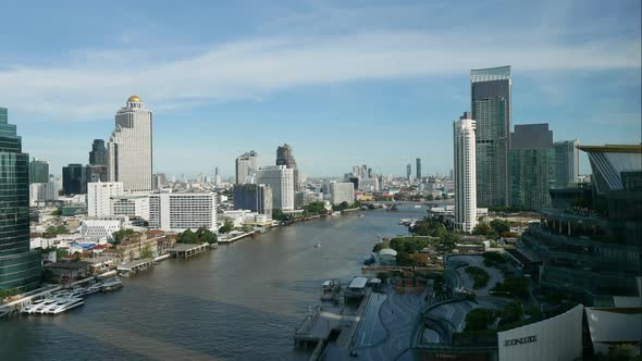 Beautiful building architecture around Bangkok city in Thailand