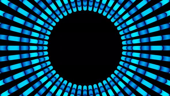 Abstract Blue Gradient Led Neon Pipes Vj Loop Animation 3d Render