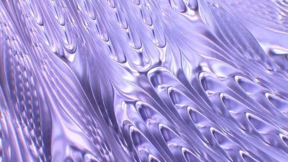 Beautiful Shiny Reflective Purple Aesthetic 3D Waves Flowing Curves
