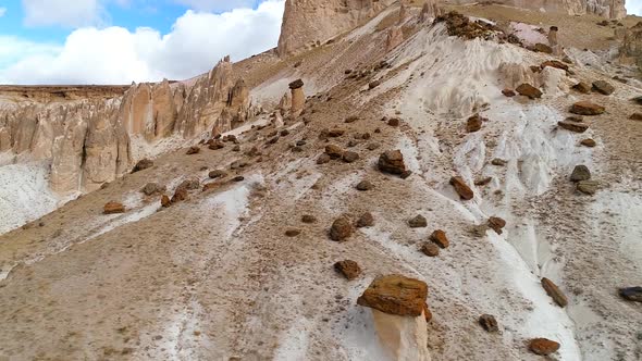 Natural formation cliffs.