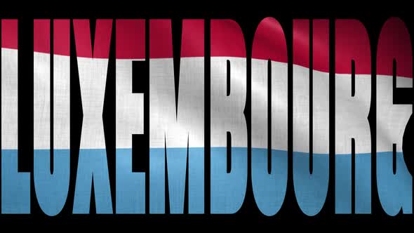 Luxembourg Flag Into Country Name