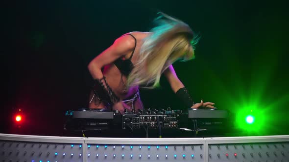 Erotic Girl DJ. Slow Motion