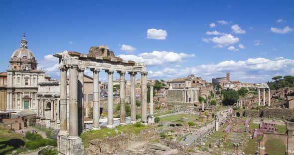 Roman Forum time lapse, Rome, Italy.