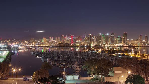 Jets Landing Time Lapse San Diego