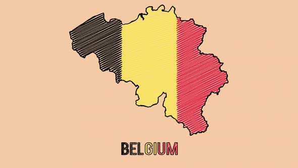 Belgium Cartoon Map