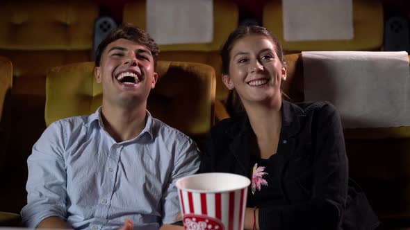 People Audience Watching Movie in Cinema Theater