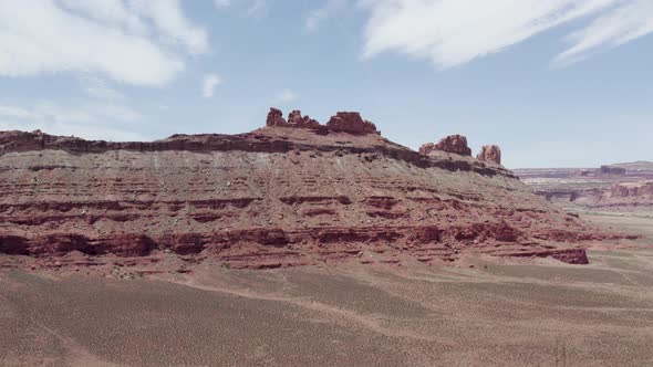 Tall Buttes and Desert Cliffs near Canyonlands National Park, Utah - Aerial