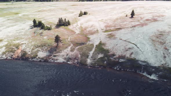 Midway Geyser Basin a Smaller Basin Alongside the Firehole River