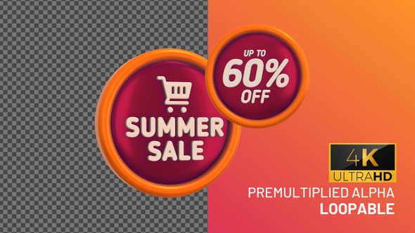 Summer Sale Up To 60 Percent Off Bage Looping with Alpha Channel