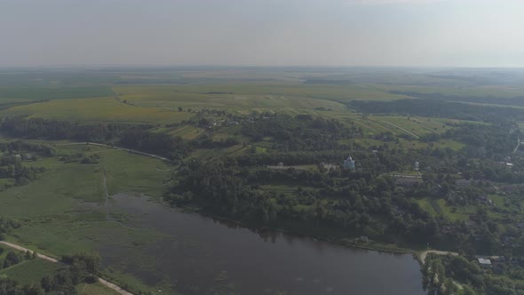 Countryside landscape from above