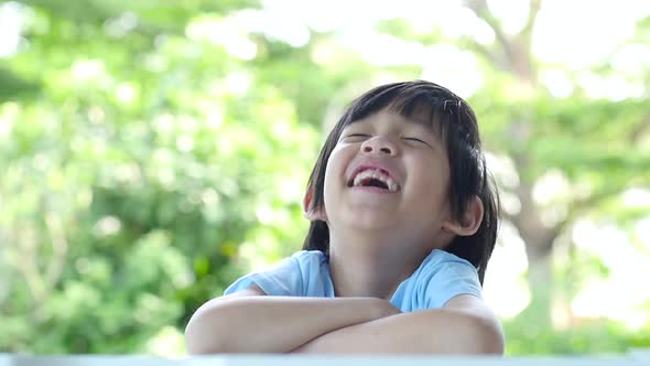 Close Up Of Asian Child Smiling