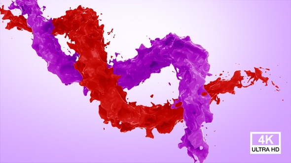 Red And Purple Paint Flow Mixed 4K alt