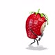 Strawberry Singing Or Talking With Microphone on White Background - VideoHive Item for Sale