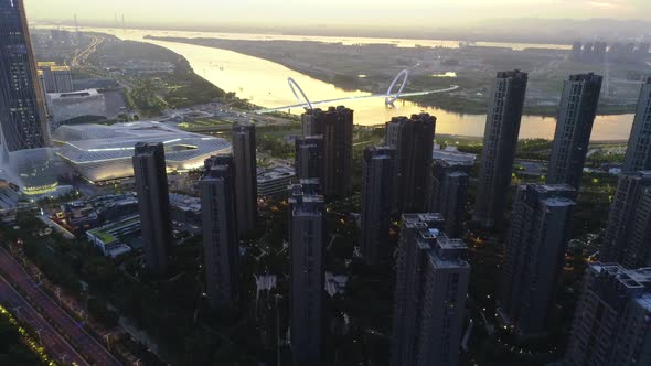 Nanjing City, Jiangsu Province, urban construction landscape