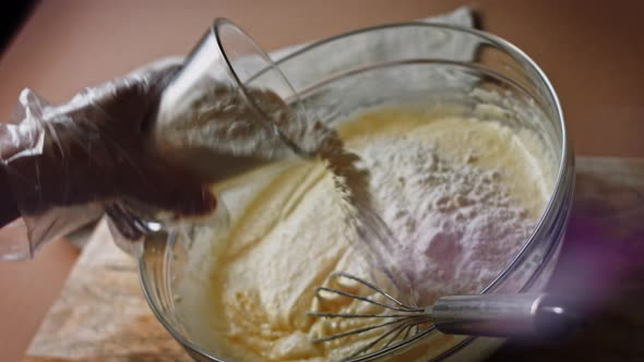 Bake the Dough for the Cake in the Form of Baking