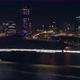 Aerial Night Pavshinsky Bridge with Pedestrians - VideoHive Item for Sale