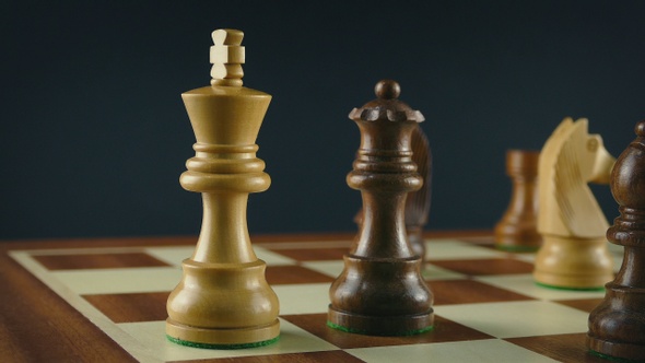 Queen Checkmates King In Chess Game