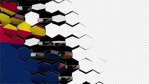 Arizona Flag Hexagon Transition - 4K Resolution alt