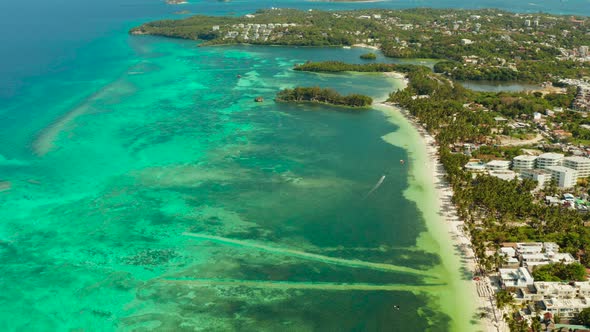 Boracay Island with White Sandy Beach Philippines