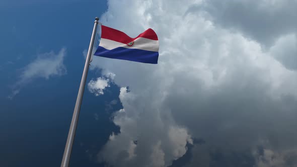 Paraguay Flag Waving 4K