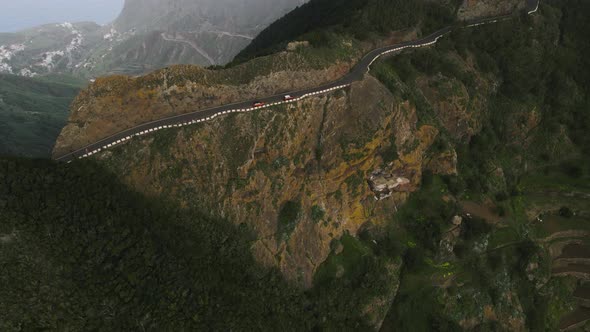 Incredible Mountain Roads on Spanish Volcanic Island of Tenerife