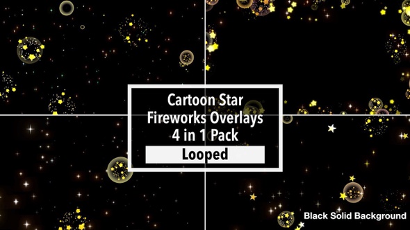 Cartoon Star Fireworks Overlays Pack alt