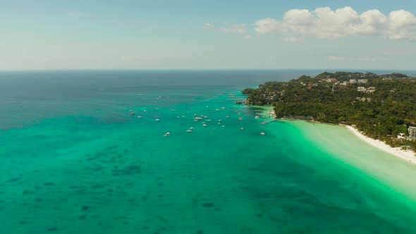 Boracay Island with White Sandy Beach, Philippines