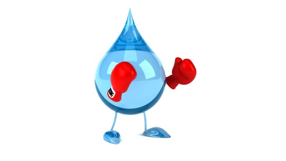 Fun 3D cartoon water drop boxing
