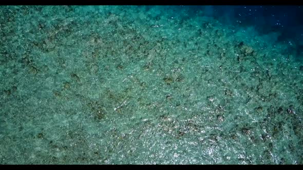 Aerial flying over seascape of beautiful sea view beach time by aqua blue ocean and white sandy back