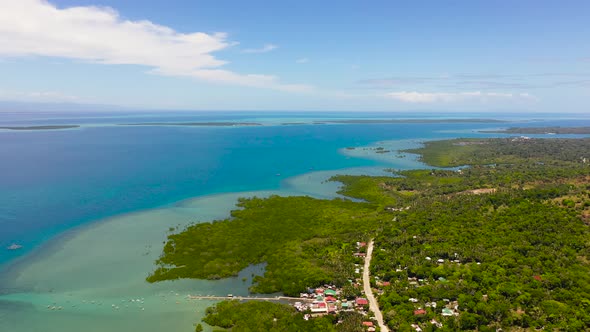 Blue Sea and Tropical Islands