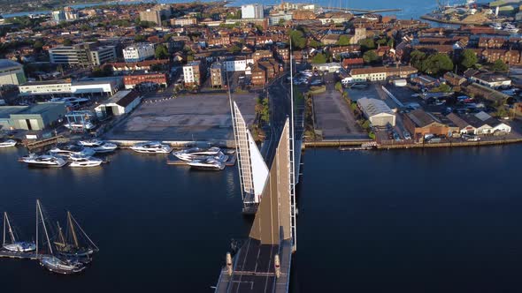 Twin Sails Bridge standing tall closed to traffic