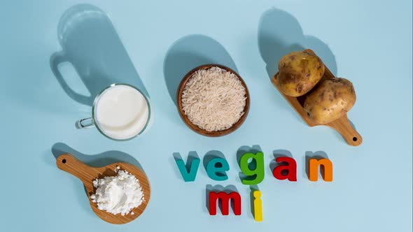 Powdered Vegan Milk Made From Potatoes and Rice