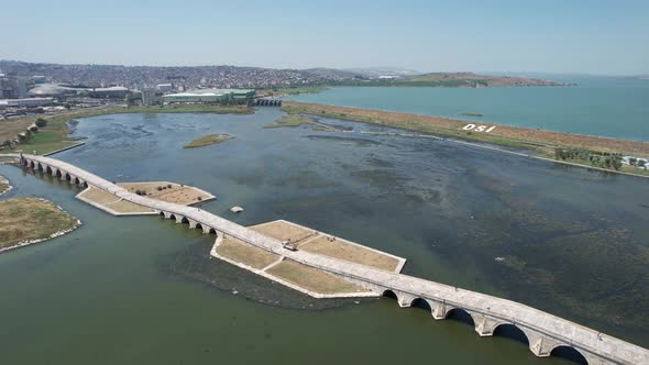 Aerial Medieval Bridge