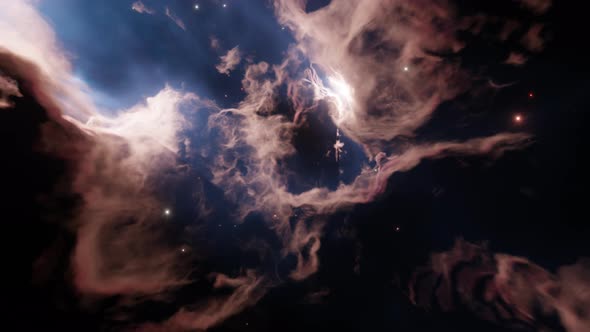 Traveling Through Deep Space Nebula Beauty of Universe Cloud of Star