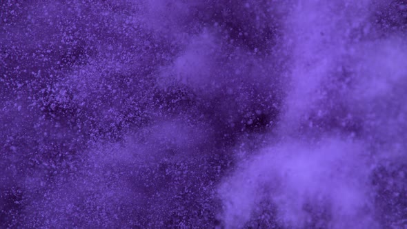 Super Slowmotion Shot of Violet Powder Explosion at 1000Fps