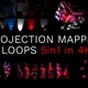 Projection Mapping Loops 4K 5in1 - VideoHive Item for Sale