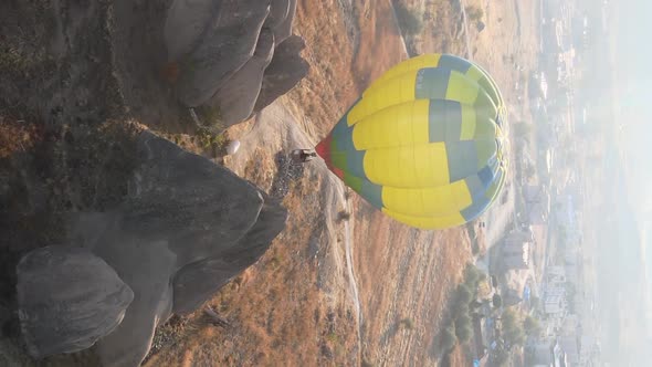 Vertical Video  Balloons in Cappadocia Turkey