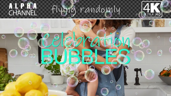 Happy Birthday Celebration - Randomly Flying Soap Bubbles