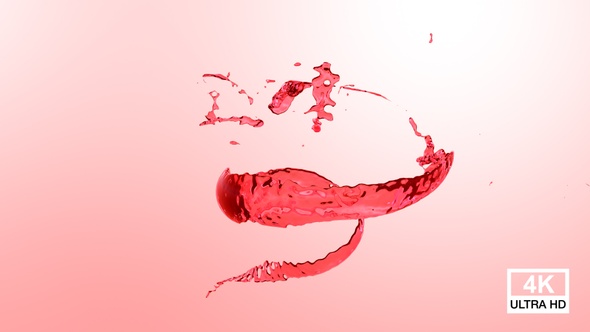 Twisted Red Color Water Splash 4K alt